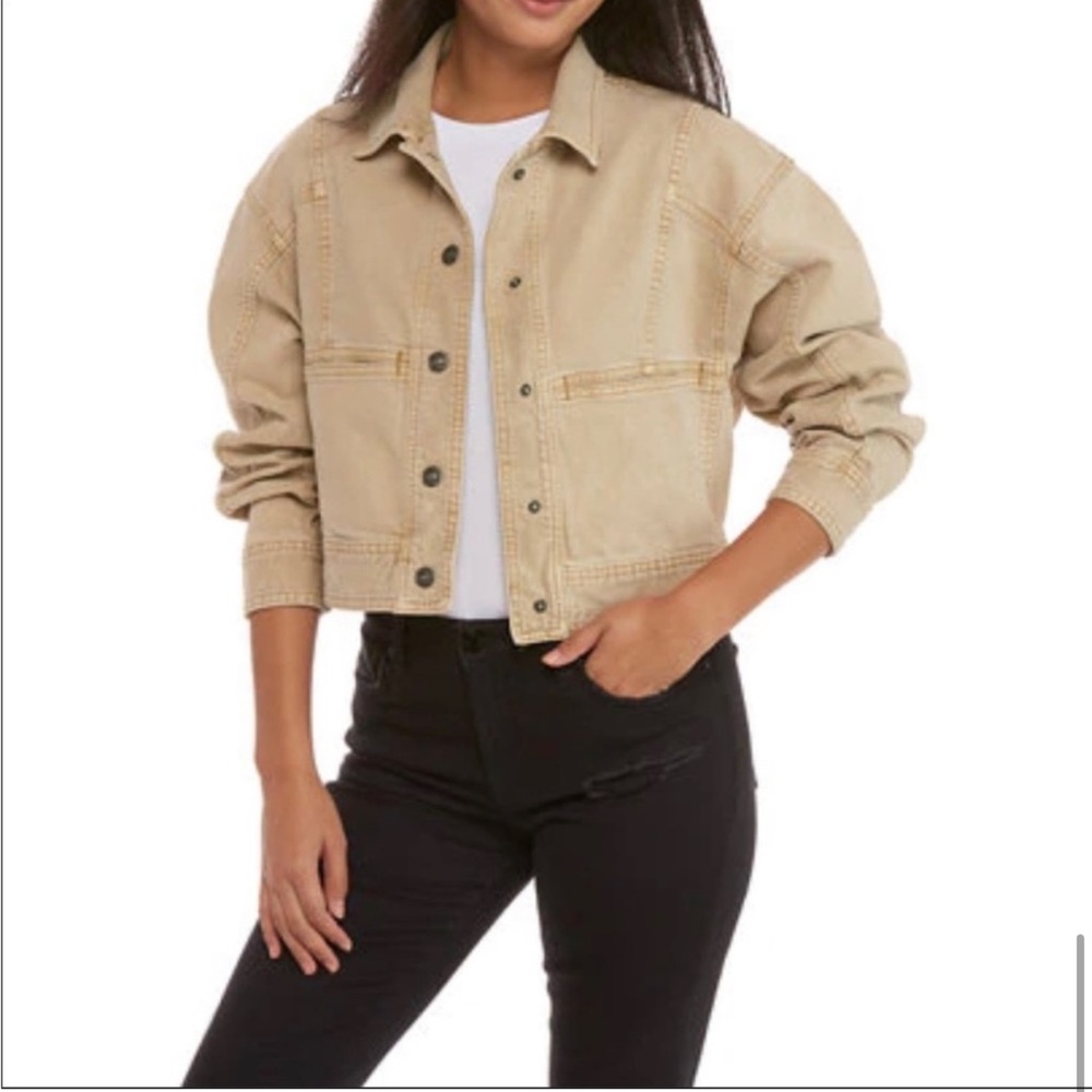 Free People We The Free Star Crossed Boxy
Denim Jacket